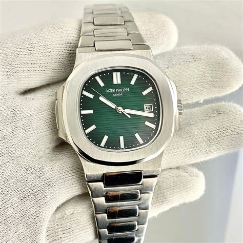 patek philippe nautilus green face|patek philippe nautilus watch price.